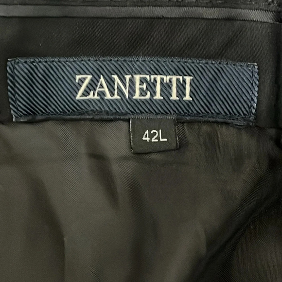 Zanetti Flat Front Dress Pants in Black - NWOT - Size 42L - Picture 4 of 4